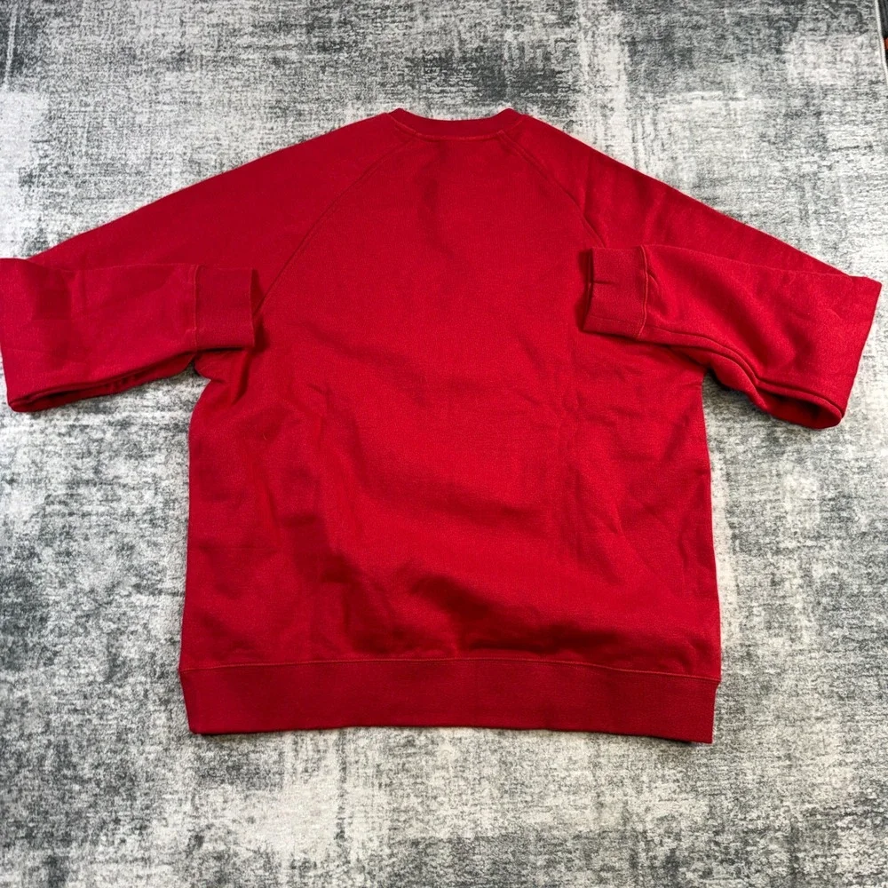 NEW Y2K Nike Sweatshirt Mens XL Red Crewneck Fleece Swoosh Silver Tag 2005 NOS